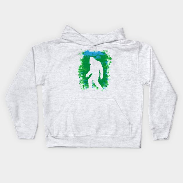 Bigfoot sighting Kids Hoodie by ScottyWalters